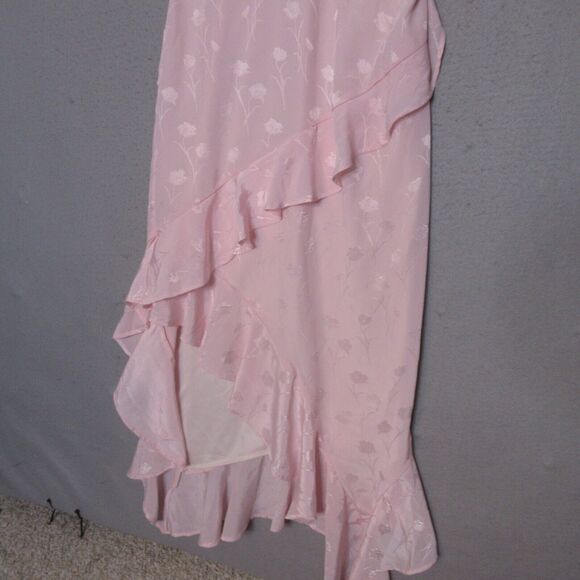 Japna Dress Pink Floral Ruffle Fairy Whimsical Cottage Core Grunge Coquette - Picture 3 of 13